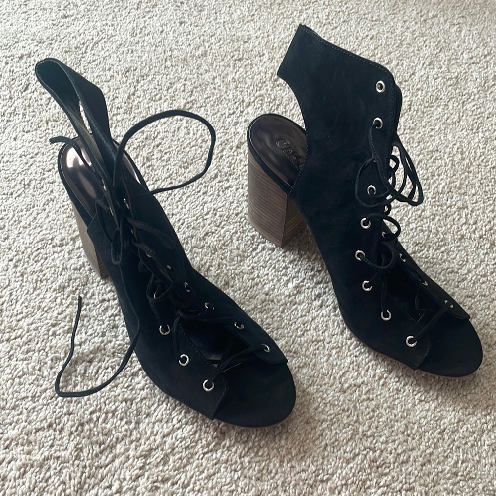 Carlos by Carlos Santana Jolene Lace Up Sandal Heels